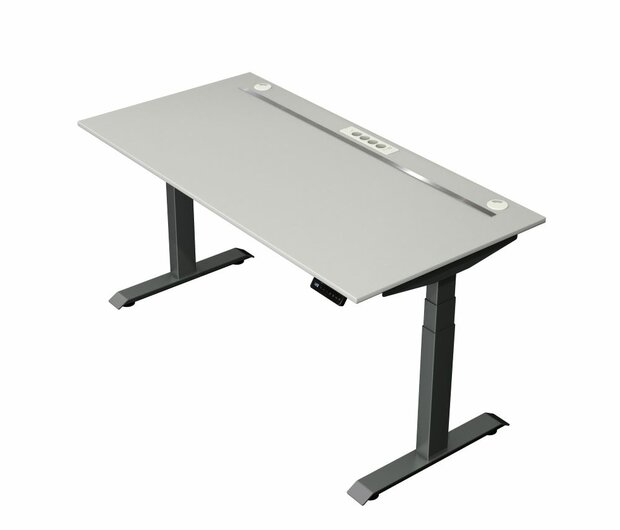 Kerkmann - Zit sta bureau Move Boost 4 - 160x80cm - licht grijs-antraciet