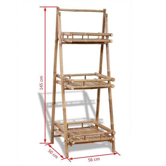 Plantenstandaard 56x50x145cm bamboe