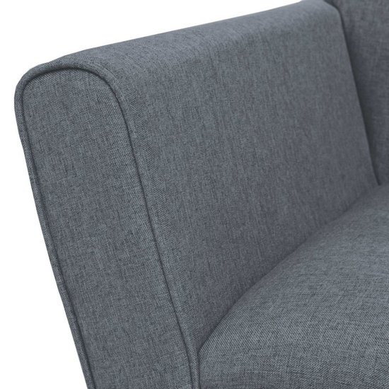 Fauteuil Bonny staal en stof lichtgrijs