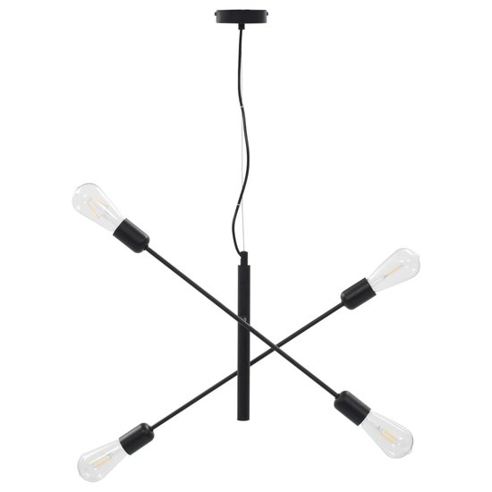 Meubelen-Online- Hanglamp Stylo met Led lampen 2 W E27 zwart