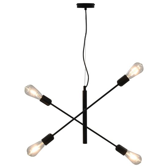 Meubelen-Online- Hanglamp Stylo met Led lampen 2 W E27 zwart