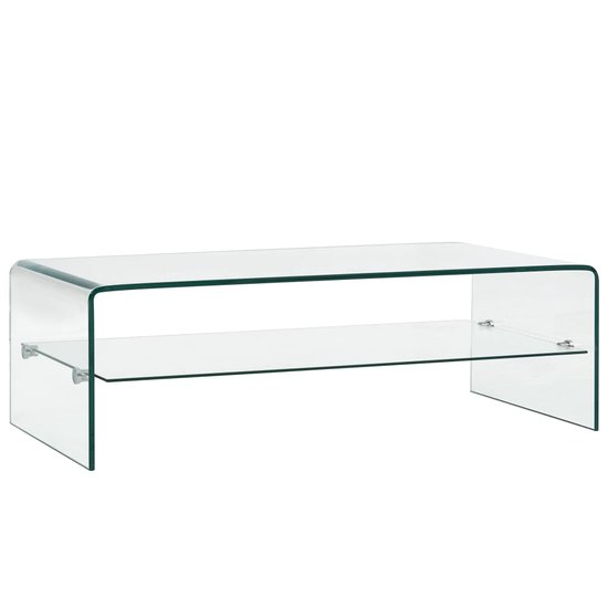 Meubelen-Online - Salontafel Phenix 98x45x31 cm gehard glas transparant