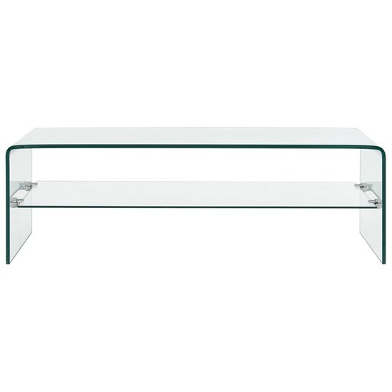 Meubelen-Online - Salontafel Phenix 98x45x31 cm gehard glas transparant