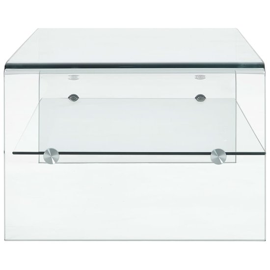 Meubelen-Online - Salontafel Phenix 98x45x31 cm gehard glas transparant