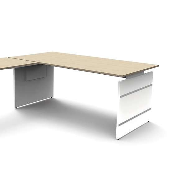 Meubelen-Online - Hoekbureau Office desk 180cm blank hoogte verstelbaar