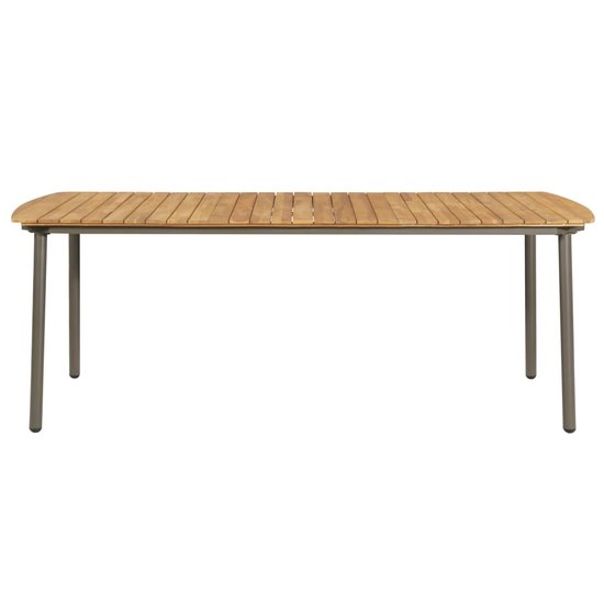 Meubelen-Online - Tuintafel Design 200x100x72 cm massief acaciahout en staal