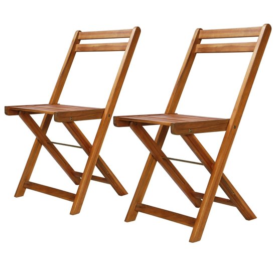 Meubelen-Online - Tuinstoelen Marloes set 2 st hout opvouwbaar