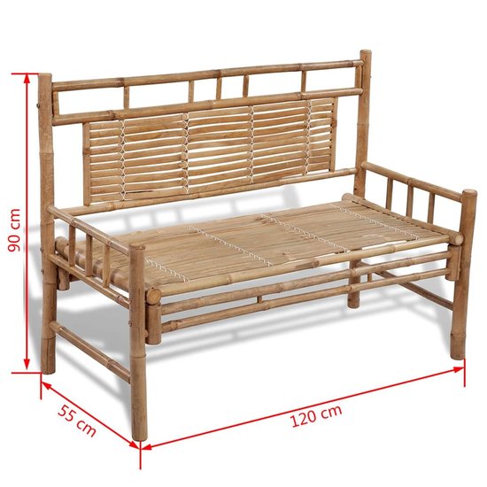 Meubelen-Online - Tuinbank Guru 120 cm bamboe