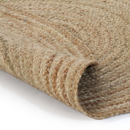 Meubelen-Online - Vloerkleed rond 150 cm gevlochten jute naturel