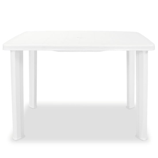 Meubelen-Online - Tuintafel Arno 101x68x72 cm kunststof wit