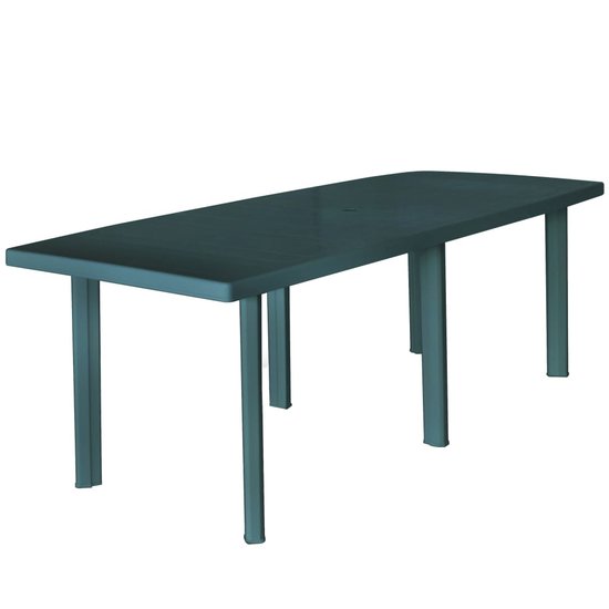 Meubelen-Online - Tuintafel Arno 210x96x72 cm kunststof groen