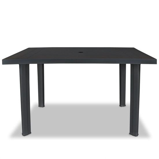 Meubelen-Online - Tuintafel Arno 126x76x72 cm kunststof antraciet