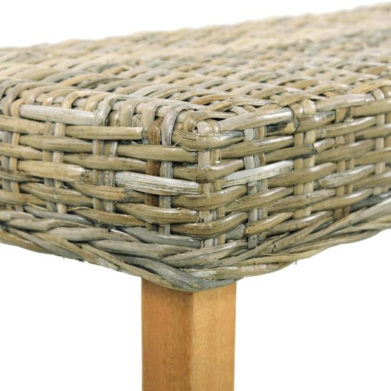 Meubelen-Online - Bankje 160 cm natuurlijk kubu rattan mangohout