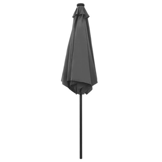 Meubelen-Online - Parasol met LED-verlichting en aluminium paal 270 cm antraciet