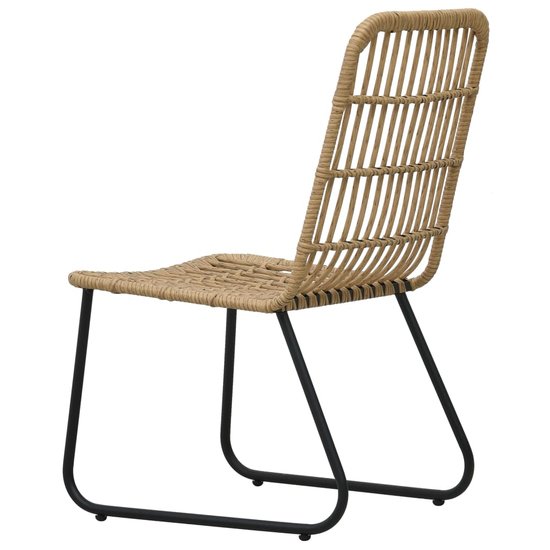 Meubelen-Online - Tuinstoelen Mariska 2 stuks poly rattan naturel