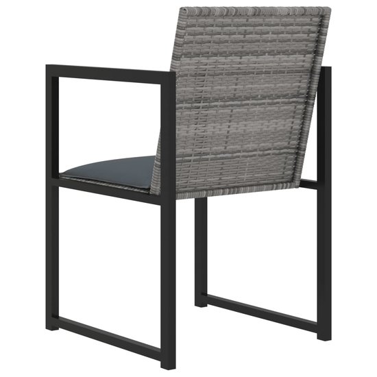 Tuinset Giardino met kussens poly rattan grijs