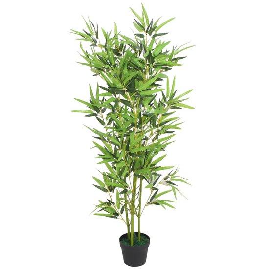 Kunstplant met pot bamboe 120 cm groen