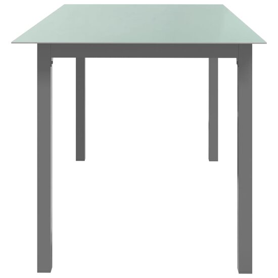 Tuintafel Wanda 150x90x74 cm aluminium en glas lichtgrijs