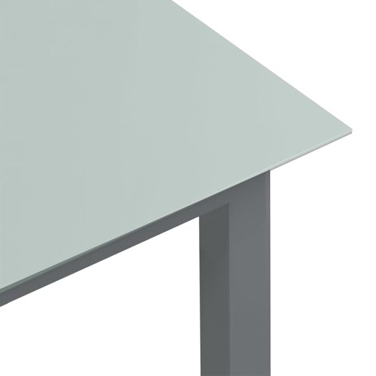 Tuintafel Wanda 150x90x74 cm aluminium en glas lichtgrijs