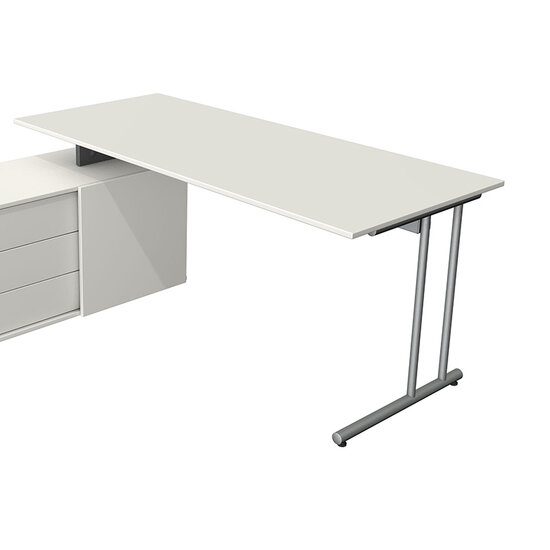 Kerkmann - Bureau Profi wit met archiefkast 180x80cm