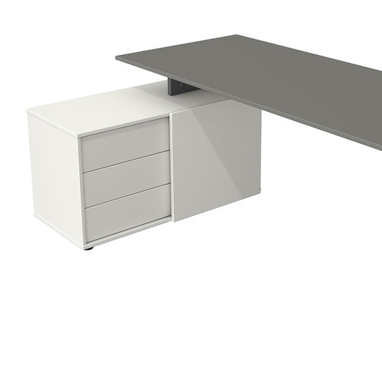 Kerkmann - Bureau Profi grafiet grijs met archiefkast 180x80cm