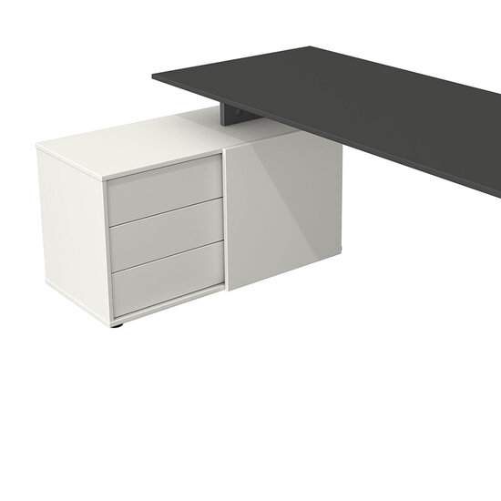 Kerkmann - Bureau Profi antraciet met archiefkast 180x80cm