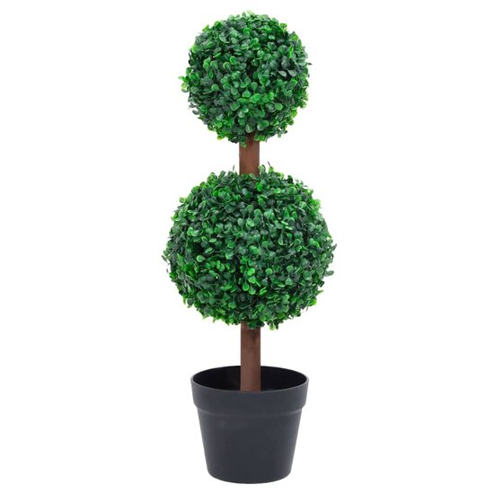 Kunstplant met pot buxus bolvorming 60 cm groen