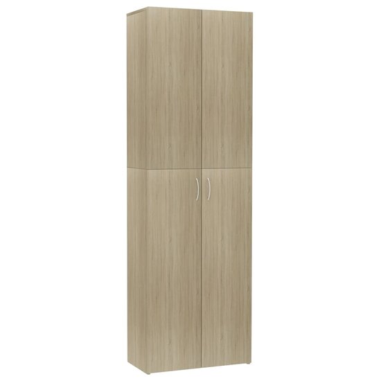 Archiefkast Andr&eacute; 60x32x190 cm bewerkt hout eikenkleurig