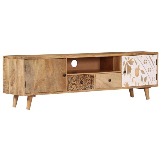 Tv-meubel Tammy 140x30x40 cm massief mangohout