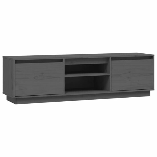 Tv-meubel Amber 140x35x40 cm massief grenenhout grijs