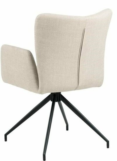 Eethoek Pony 220 cm ovaal met 4 stoelen beige