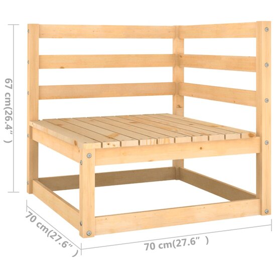 Loungeset Marcel 6-delig met kussens antraciet grenenhout