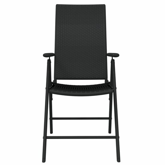 Tuinset Erik zwart tafel 80x80 cm met 4 stoelen