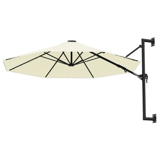 Wandparasol Met Metalen Paal 300 Cm Zandkleurig