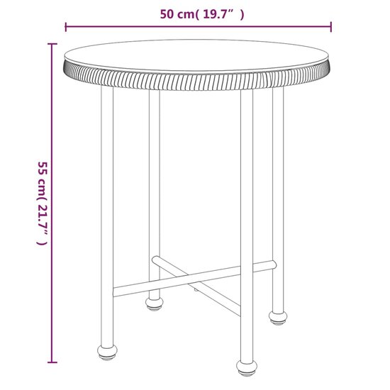 Tuinset Idaho Poly Rattan Zwart tafel met 2 stoelen