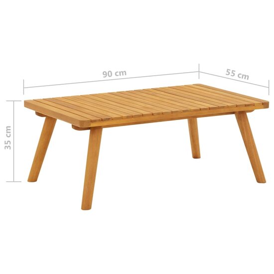 Tuintafel 90X55X35 Cm Massief Acaciahout salontafel