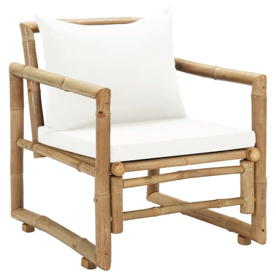 Tuinstoelen Maxim 2 St Met Kussens Bamboe