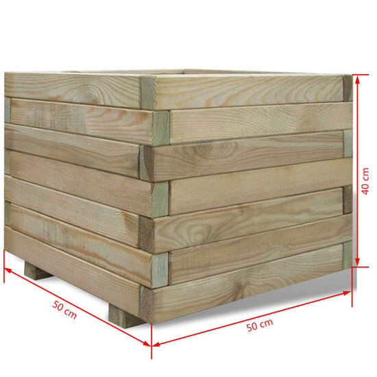 Plantenbak Vierkant 50X50X40 Cm Hout