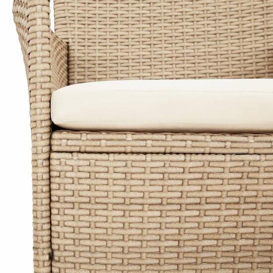 3-Delige Tuinset Gerard Met Kussens Poly Rattan Beige