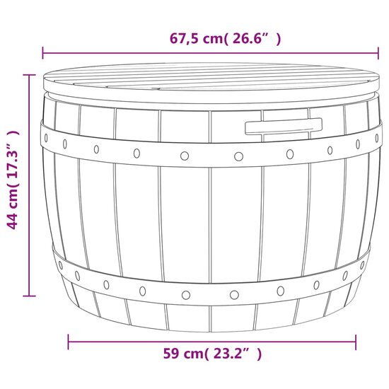 Tuinbox 3-In-1 Polypropeen Zwart