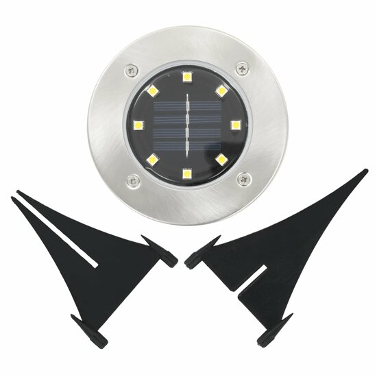 Solargrondlampen 8 St Led-Lichten Warm Wit