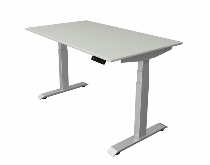 Kerkmann - Zit sta bureau Move-4 licht grijs 140x80cm elektrisch