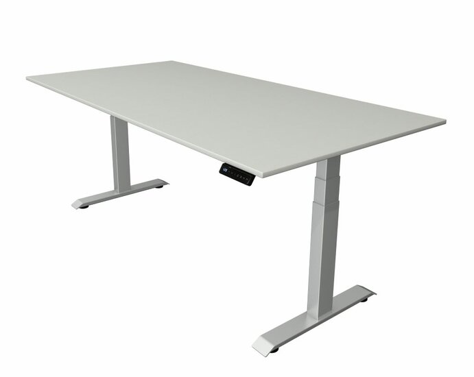 Kerkmann - Zit sta bureau Move-4 licht grijs 200x100cm elektrisch