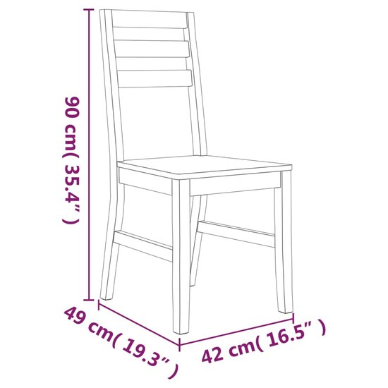 Eethoek Norma Massief Acaciahout 110x70 cm