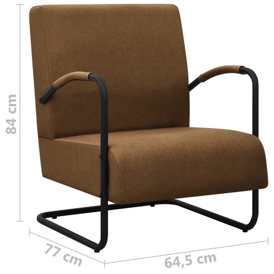 Fauteuil Bachus Stof Bruin 