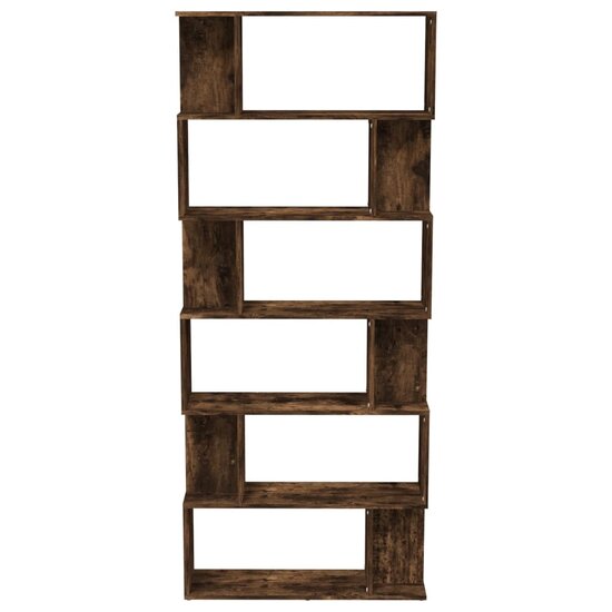 Boekenkast Roomdivider 80X24X192Cm Hout Gerookt Eiken