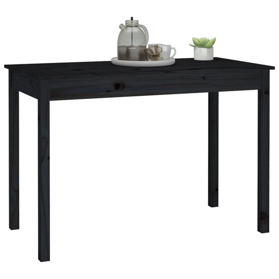 Eettafel Abel 110X55X75 Cm Massief Grenenhout Zwart