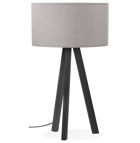 Tafel Lamp Driepoot grijs met zwart