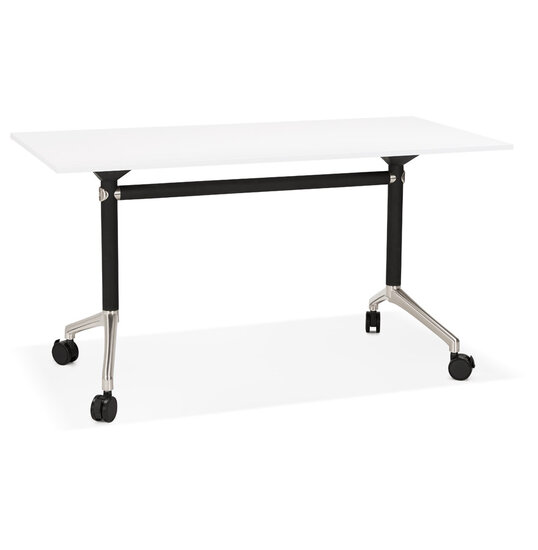 Bureau Flex 140x70cm wit met wielen inklapbaar