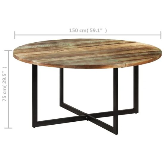 Eettafel Roemer 150X75 Cm Massief Gerecycled Hout